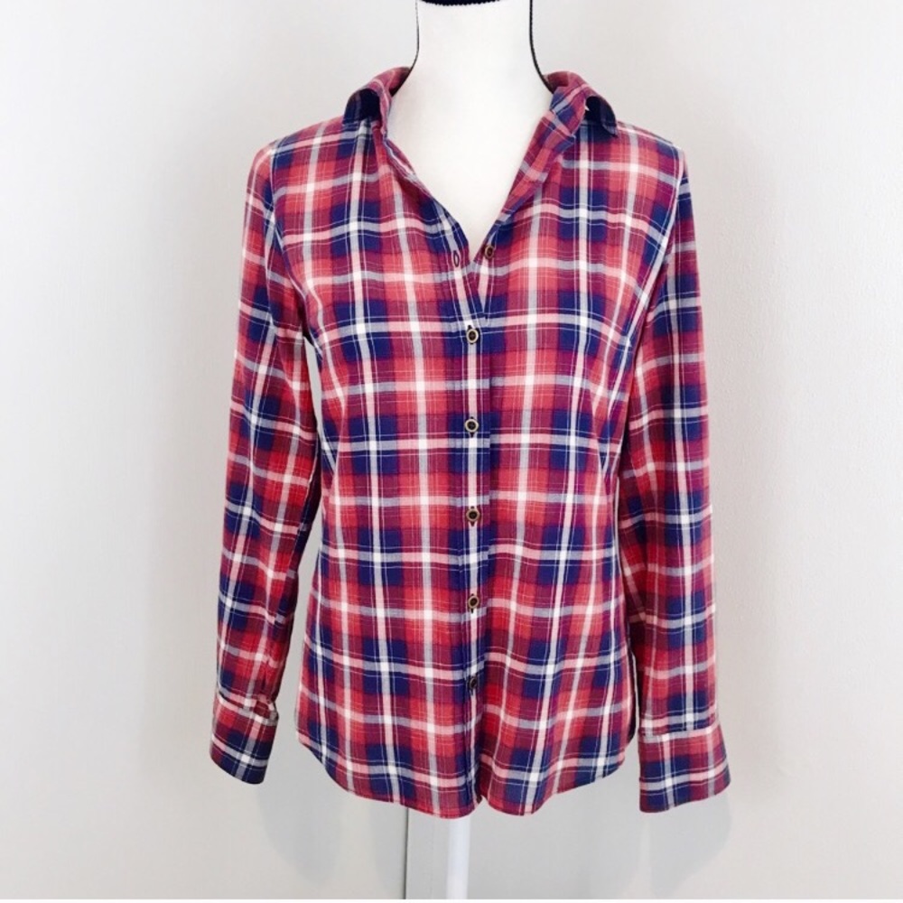 J. Crew Russet Plaid Perfect Shirt - Like New